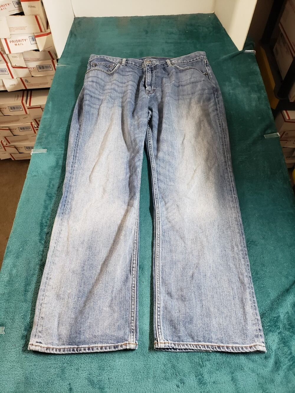 Banana Republic Jeans Size 36x30 Mens Blue Pants Stretch Denim Straight